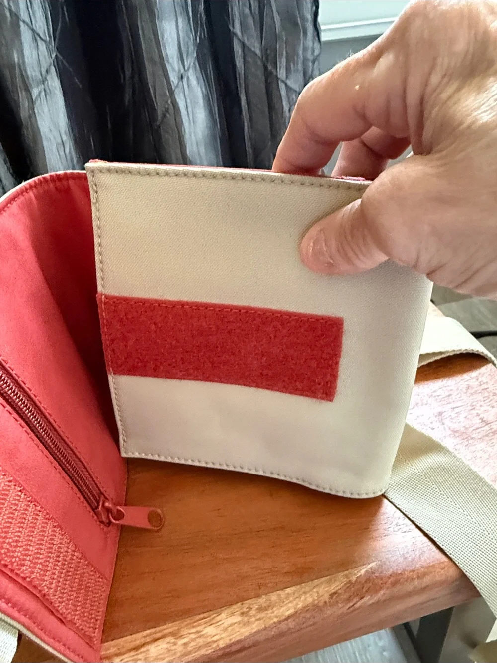 Calvin Klein Jeans Beige and Red Men's Messenger Crossbody